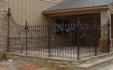 ornamental fence with forged vine